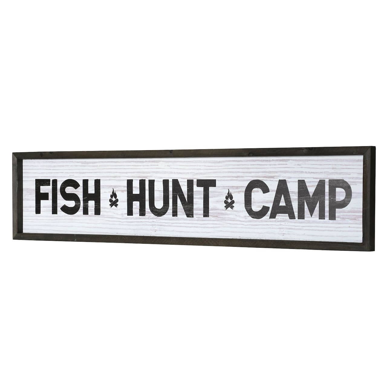 American Art Décor™ 36" Fish, Hunt, Camp Wood Novelty Wall Sign